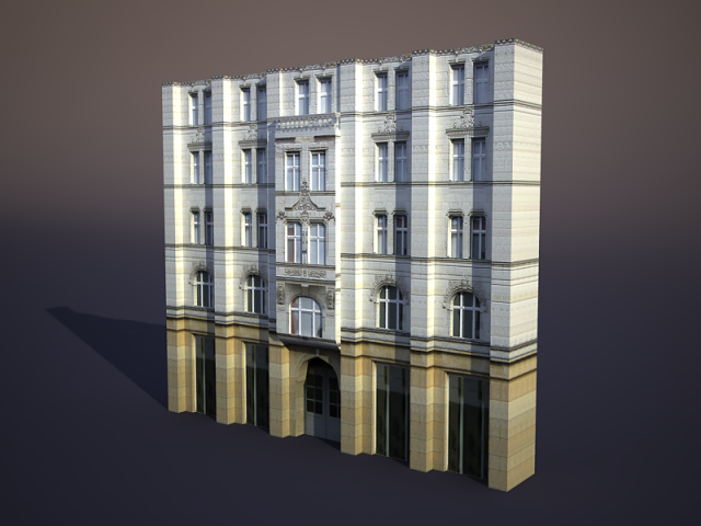 apartment house 3 Model 3D .c4d .max .obj .3ds .fbx .stl .blend 