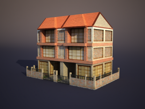 apartment house 9 Modello 3D