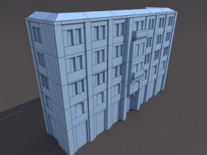 aparment house 94 low poly 3D 모델