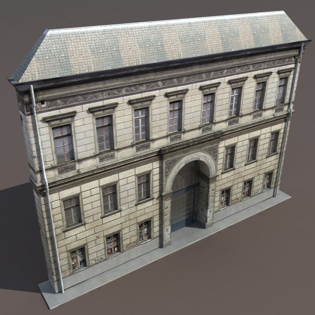 apartment building 120 low poly 3D मॉडल .c4d .max .obj .3ds .fbx .stl .blend 