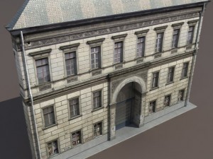 apartment building 120 low poly 3D Model