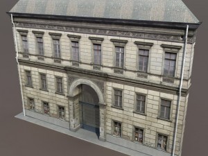 apartment building 120 low poly 3D मॉडल