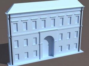 apartment building 120 low poly 3D मॉडल