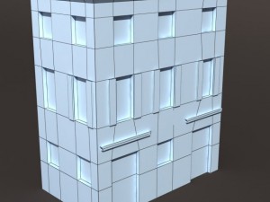 apartment building venice low poly Model 3D