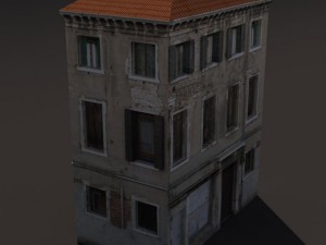 apartment building venice low poly Model 3D