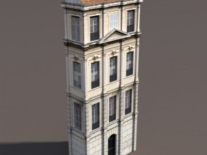 apartment house 100 low poly Modèle 3D