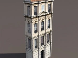 apartment house 100 low poly 3D Model