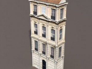 apartment house 100 low poly 3D Model