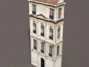 apartment house 100 low poly 3D Model