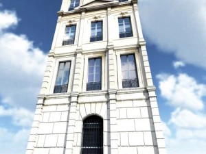 apartment house 100 low poly 3D Model