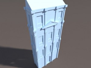 apartment house 100 low poly 3D Model