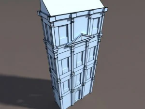 apartment house 100 low poly 3D Model
