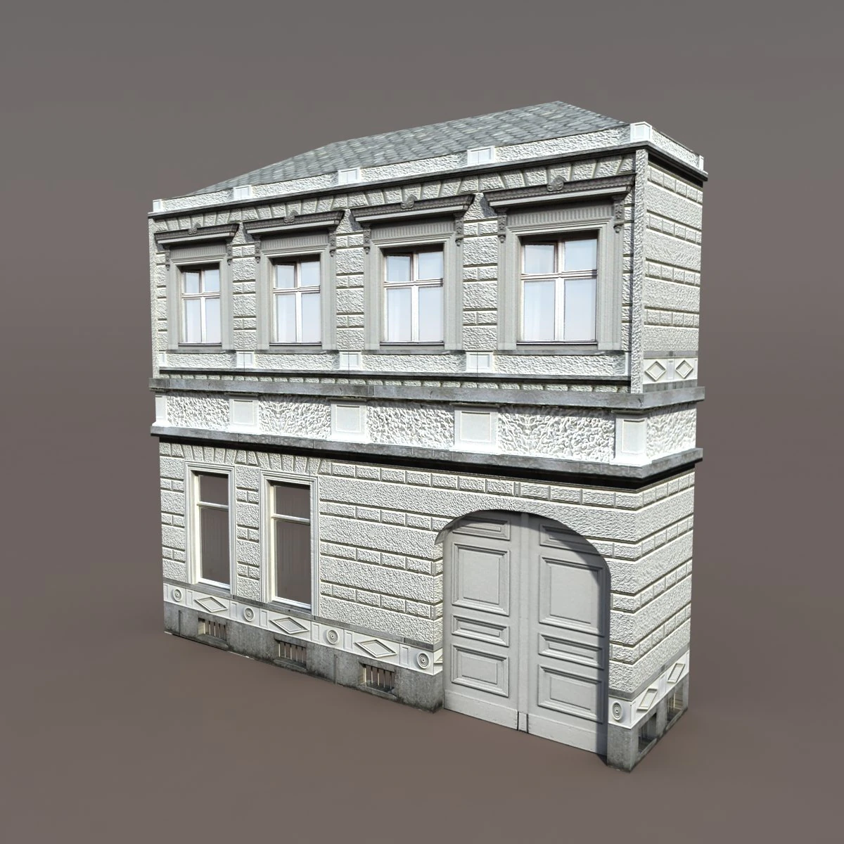 apartment house 102 low poly 3D Model .c4d .max .obj .3ds .fbx .stl .blend