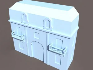 apartment house 103 low poly 3D Model