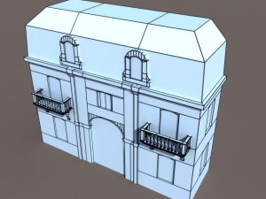 apartment house 103 low poly Modelo 3D