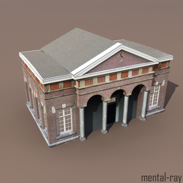 apartment house 105 low poly Modello 3D .c4d .max .obj .3ds .fbx .stl .blend 