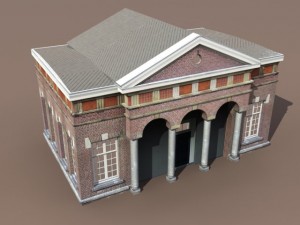 apartment house 105 low poly Modello 3D
