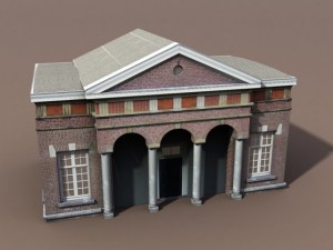 apartment house 105 low poly Modello 3D