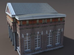 apartment house 105 low poly Modello 3D