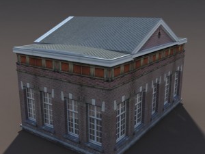 apartment house 105 low poly Modello 3D