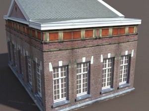 apartment house 105 low poly Modello 3D