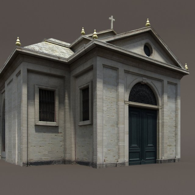 church roman 84 low poly 3D Model .c4d .max .obj .3ds .fbx .stl .blend 