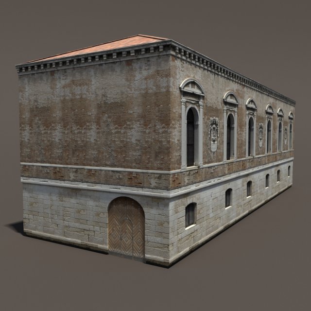 venice building 148 low poly Model 3D .c4d .max .obj .3ds .fbx .stl .blend 