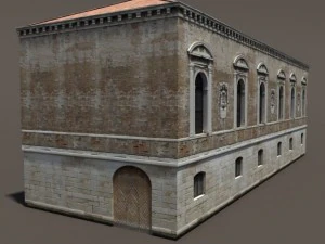 베니스 빌딩 148 로우 폴리 3D 모델