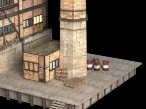 abandoned factory building 149 3D Model
