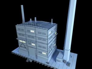 abandoned factory building 149 3D Model
