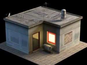 small shop building 3D Модель