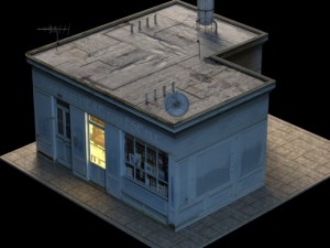 small shop building 3D Модель