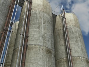 chemical silos low poly 3d moldel 3D Модель