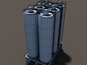chemical silos low poly 3d moldel 3D Модель