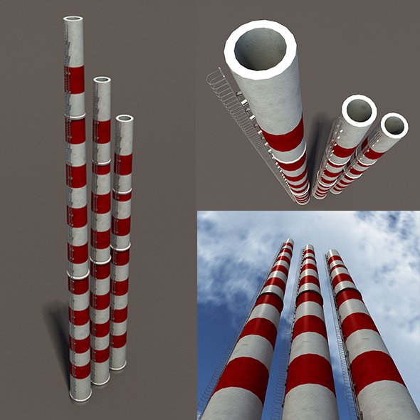Chimney Low Poly Free 3d Model In Miscellaneous 3dexport