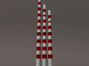 chimney low poly Model 3D
