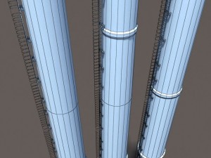 chimney low poly Model 3D
