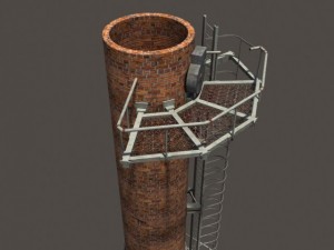 chimney low poly 3D मॉडल