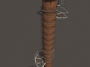 chimney low poly 3D मॉडल