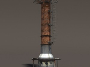 chimney low poly 3D मॉडल