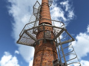 chimney low poly 3D मॉडल