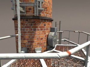 chimney low poly 3D मॉडल