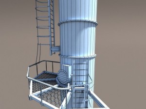 chimney low poly 3D मॉडल
