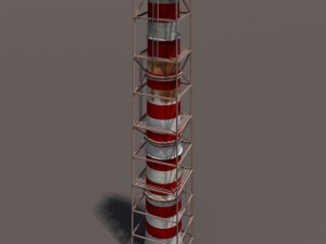 chimney low poly Modelo 3D