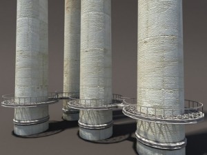 chimney low poly 3D 모델