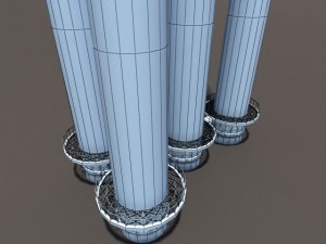 chimney low poly 3D 모델