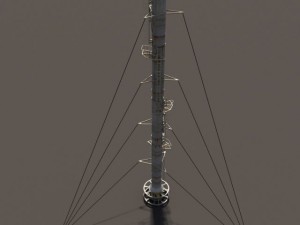 chimney factory low poly Modelo 3D