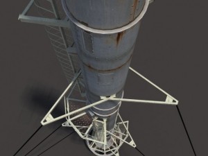 chimney factory low poly Modelo 3D