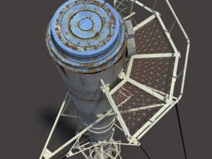 chimney factory low poly Modelo 3D