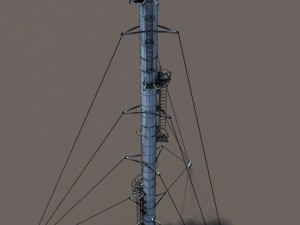 chimney factory low poly Modelo 3D